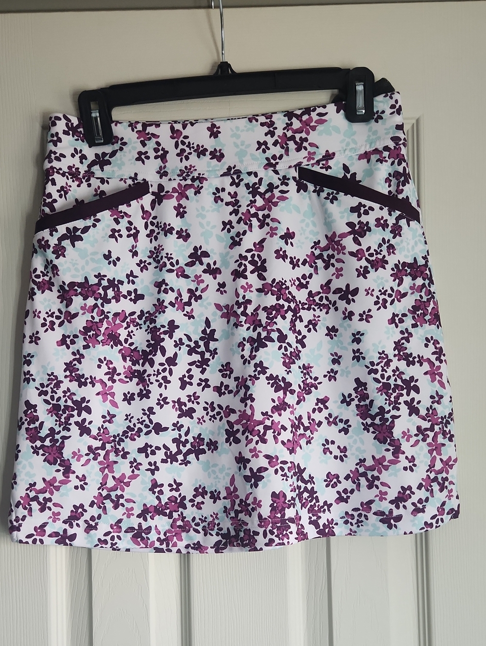 Callaway White Golf Skirt with Purple Floral Print